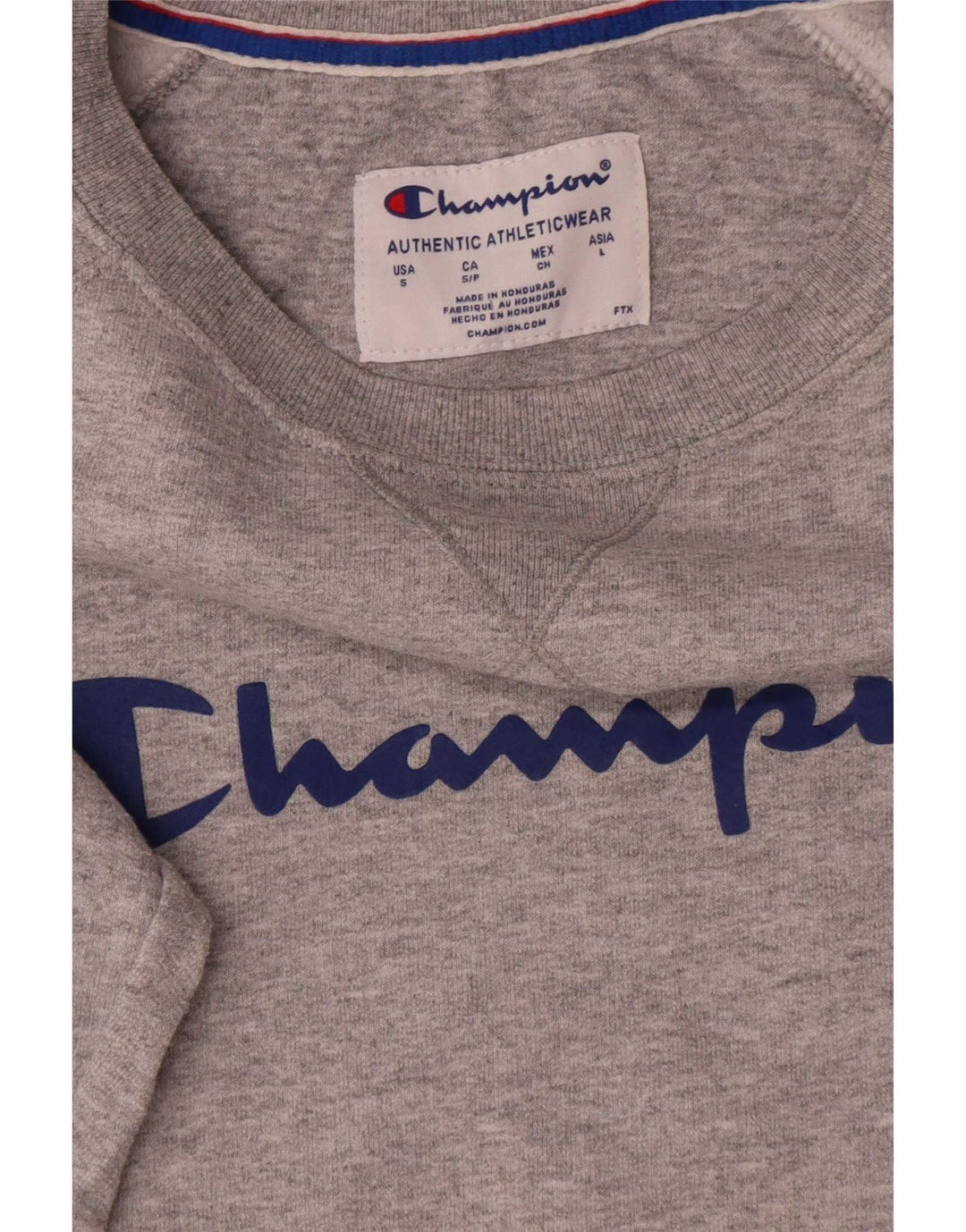 Champion moletom masculino gráfico jumper pequeno algodão cinza