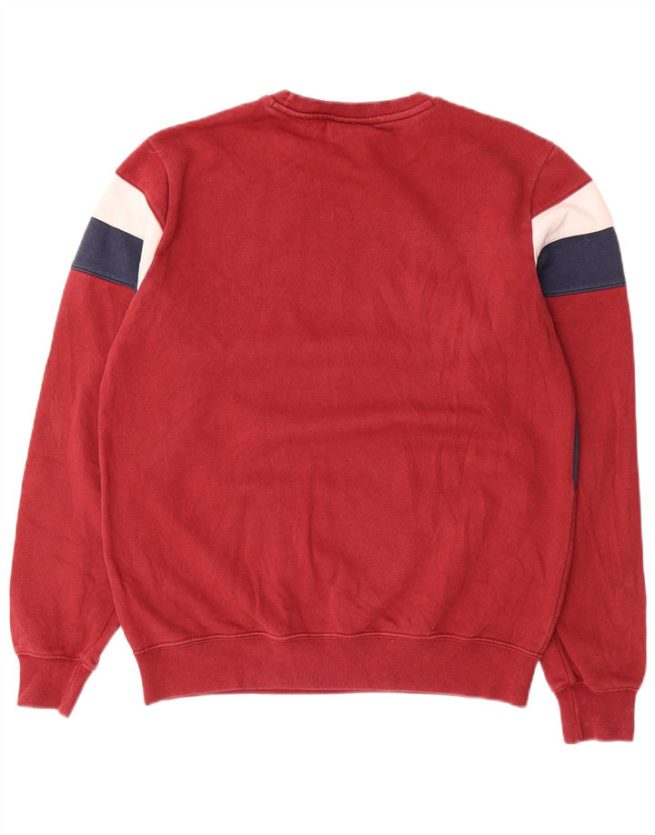 CHAMPION Meninos Moletom Jumper 15-16 Anos 2XL Vermelho Colorblock Algodão
