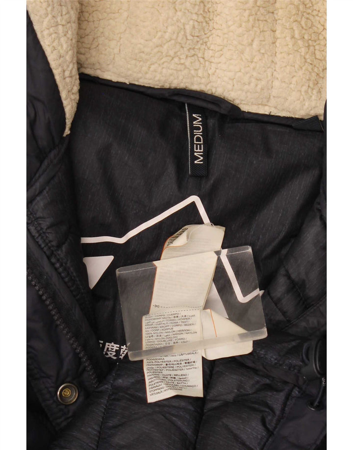 Jaqueta acolchoada com capuz feminina Superdry UK 14 médio azul marinho nylon