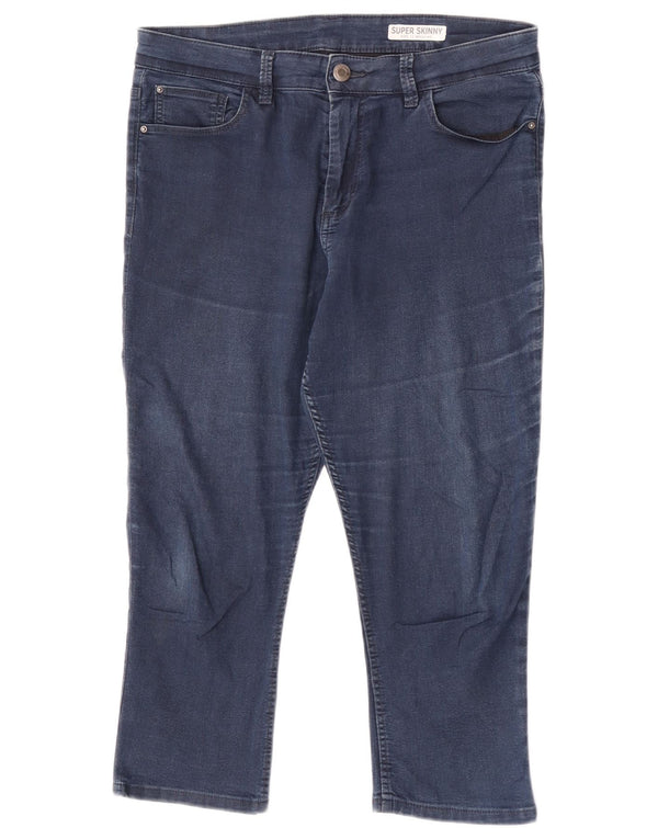 Jeans Marks & Spencer Super Skinny Capri Feminino Reino Unido 12 Médio W30 L22 Azul