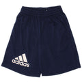 Shorts esportivos gráficos Adidas Boys Climalite 5-6 anos azul marinho poliéster