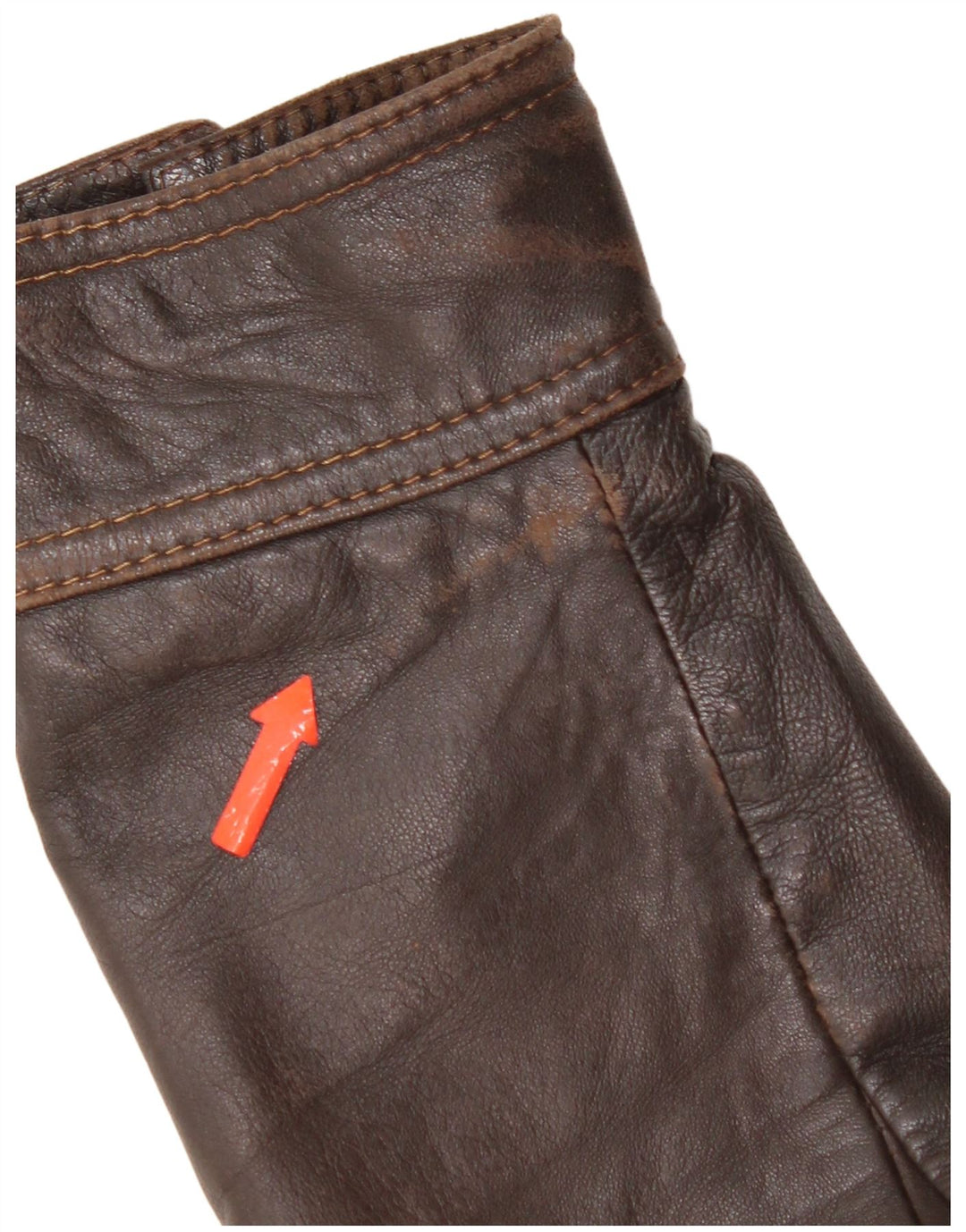 Jaqueta de couro masculina vintage UK 42 XL couro marrom
