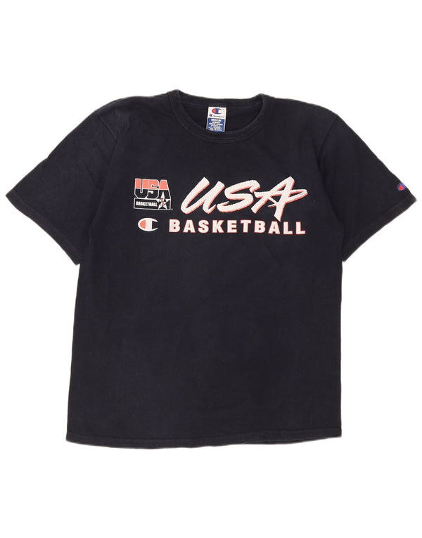 Camiseta masculina Champion Graphic Top Médio Algodão Azul Marinho