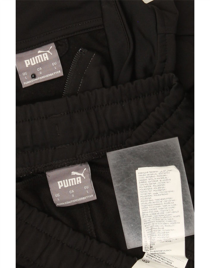 PUMA Mens Graphic Full Tracksuit Grande Preto Colourblock Poliéster