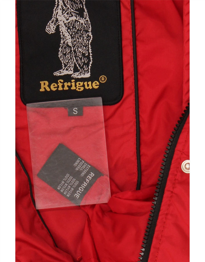 Jaqueta utilitária feminina Refrigue UK 10 pequena vermelha nylon