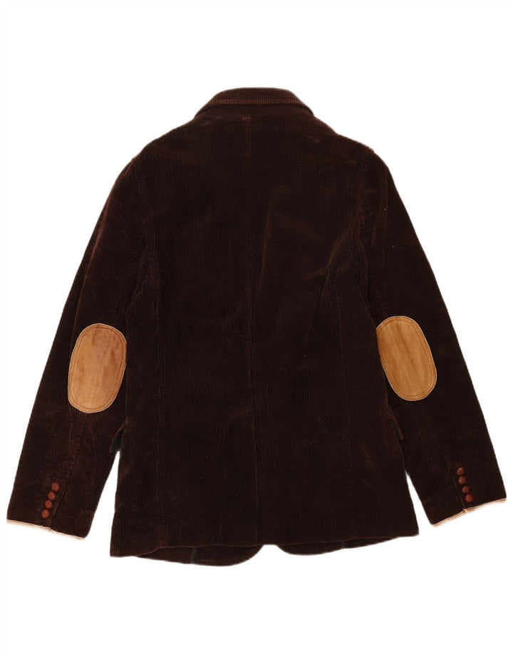 Ralph Lauren Jaqueta blazer feminina de 3 botões EUA 10 grande bloco colorido marrom