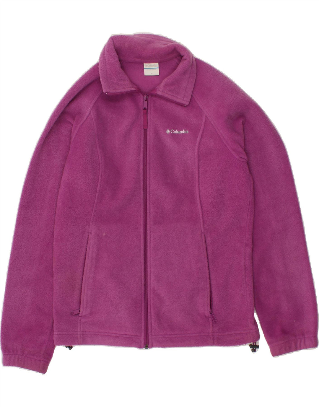 COLUMBIA Womens Fleece Jacket UK 14 Medium Purple Polyester Vintage Columbia and Second-Hand Columbia from Messina Hembry 
