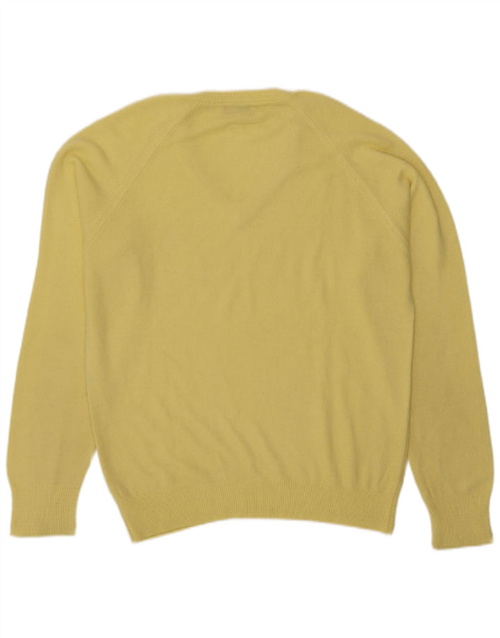 Suéter masculino Kappa com decote em V acrílico amarelo médio