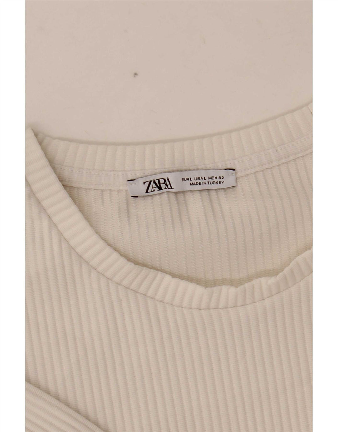 Camiseta masculina Zara Top grande branco