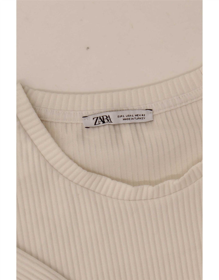 Camiseta masculina Zara Top grande branco