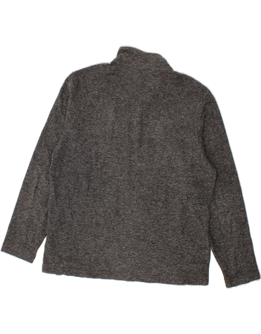EDDIE BAUER Mens Zip Neck Fleece Jumper Large Grey Polyester Vintage Eddie Bauer and Second-Hand Eddie Bauer from Messina Hembry 