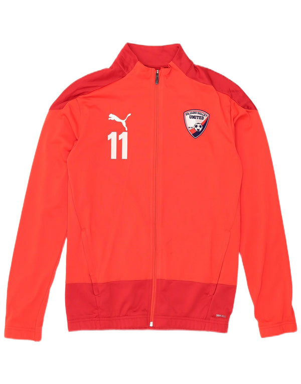 Puma Mens Pajaro Valley United Treino Top Jaqueta Pequena Colorblock Vermelho