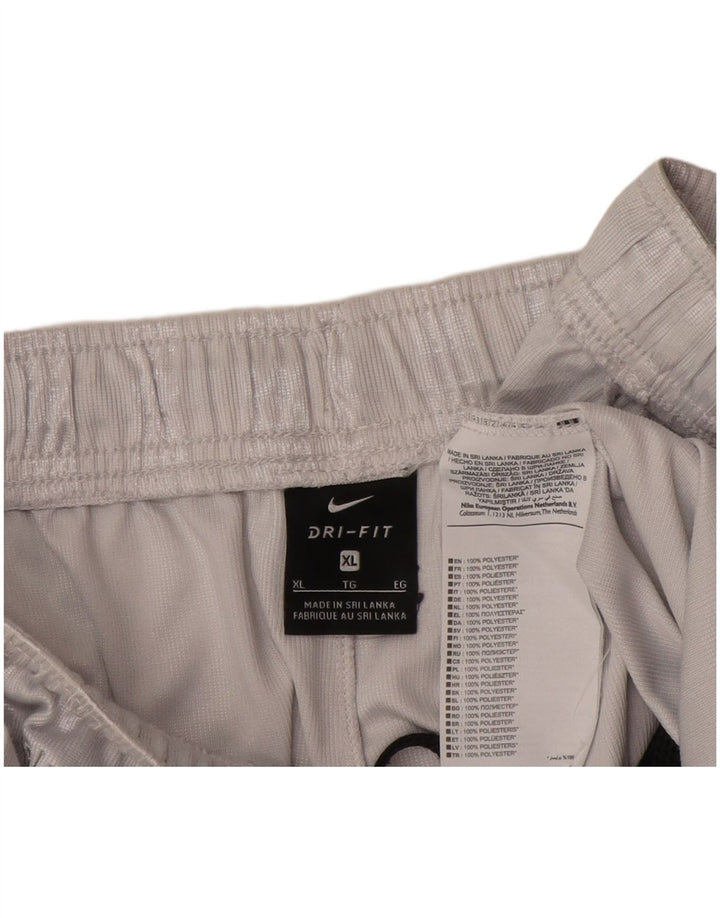 Nike Mens Dri Fit Sport Shorts XL Cinza Listrado Poliéster