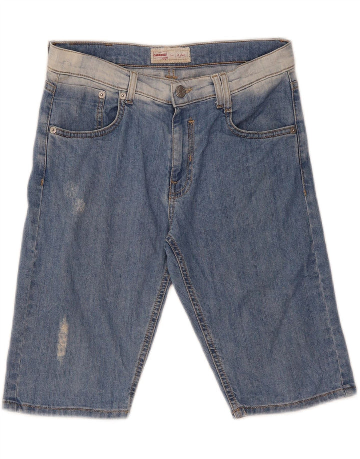 Shorts jeans desgastados para meninos CARRERA 13-14 anos W30 algodão azul