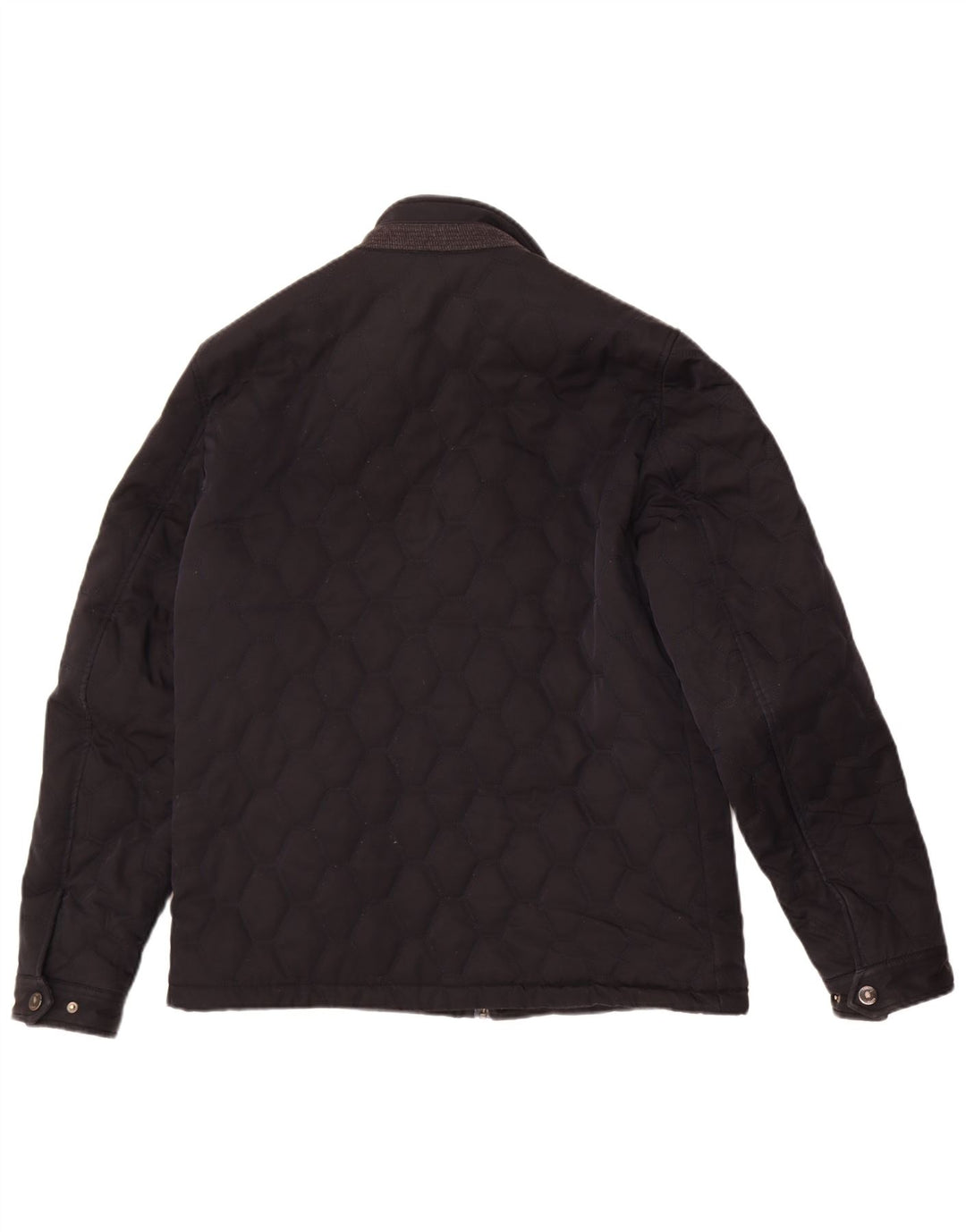 Jaqueta acolchoada masculina Ted Baker tamanho 4 grande poliéster preto