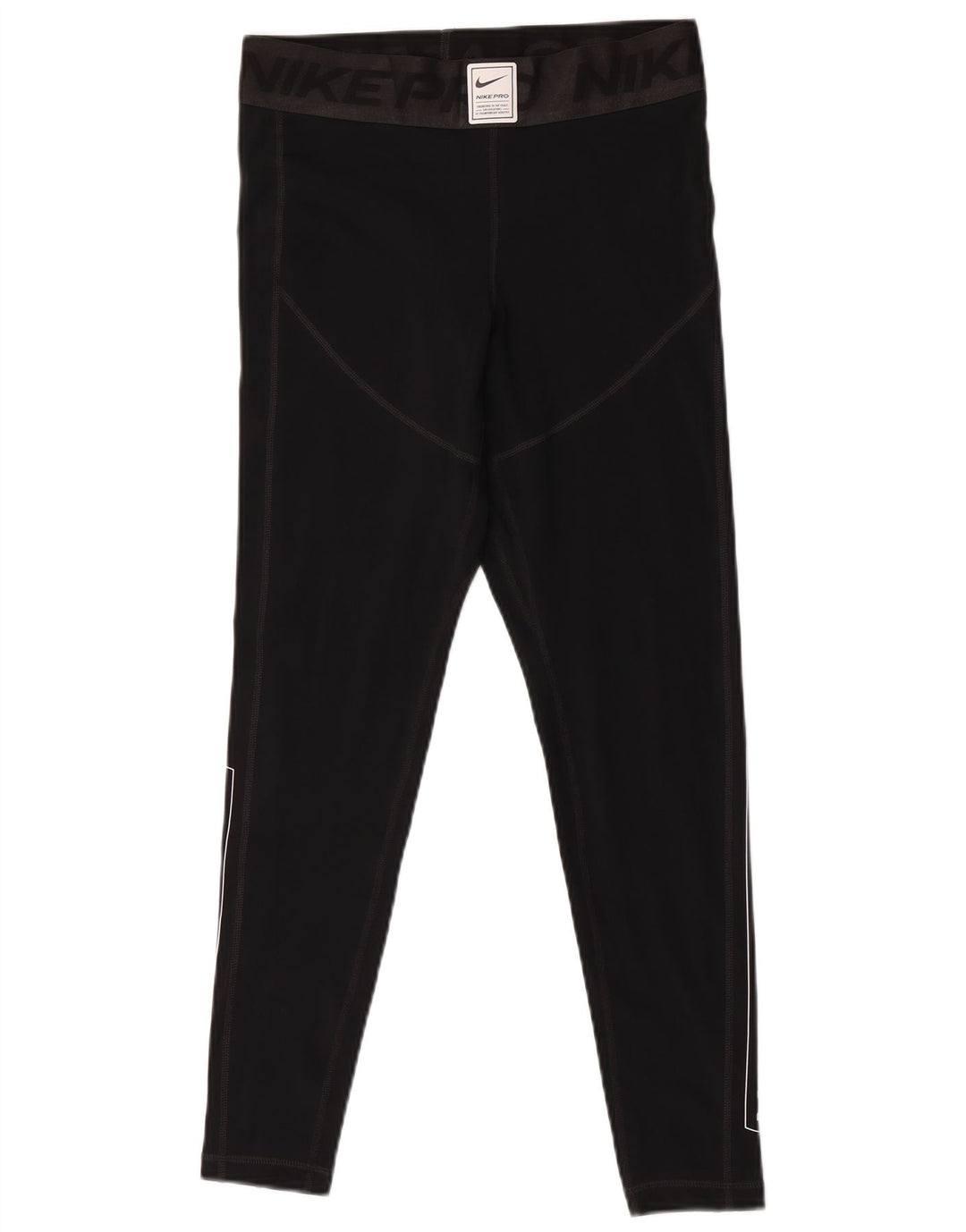 Leggings Nike Femininas Graphic UK 14 Médio Preto Poliéster