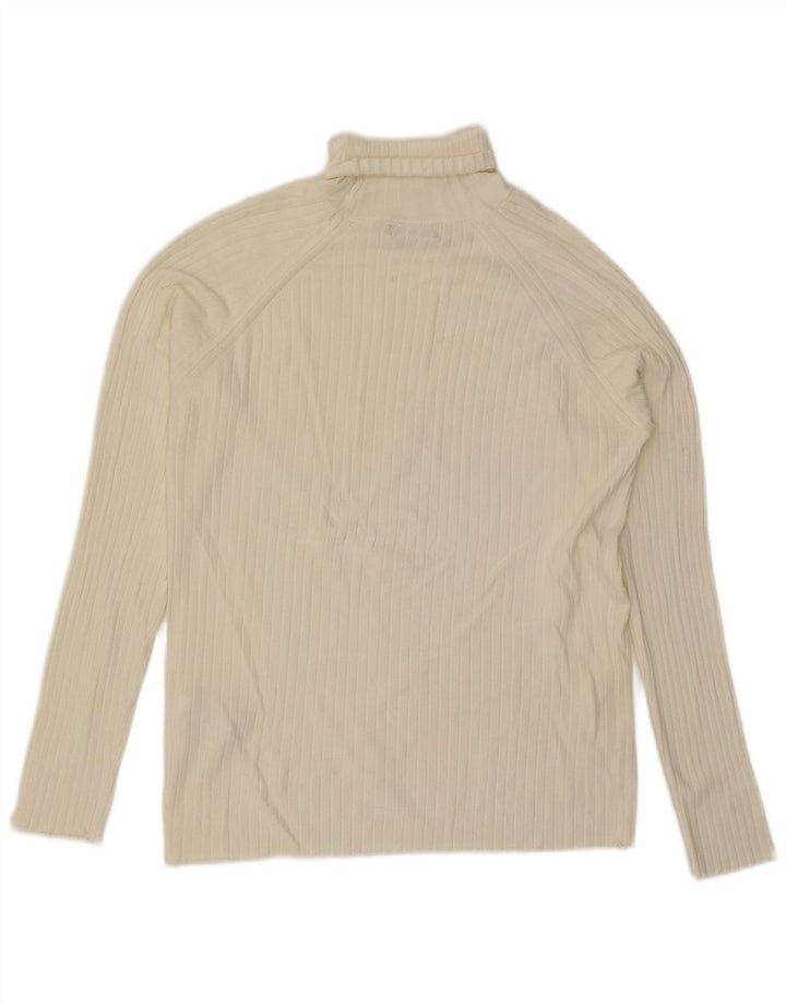 Zara Suéter masculino com gola redonda e viscose branca grande