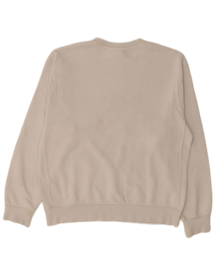 NIKE Mens Graphic Moletom Jumper Médio Cinza Algodão