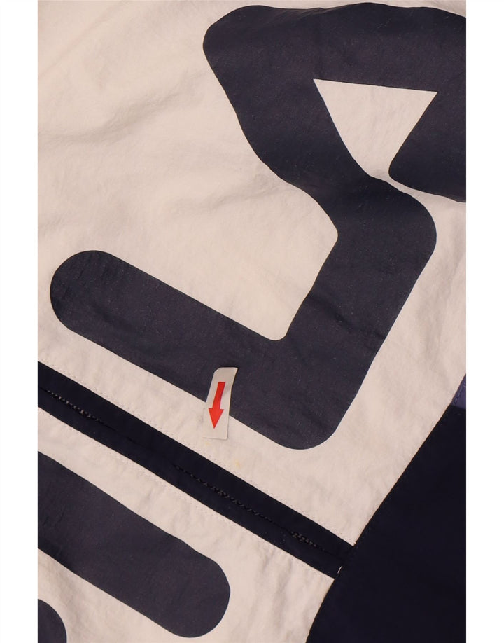 Jaqueta Fila Boys Oversized Graphic Anorak 5-6 Anos 2XS Branco Colourblock