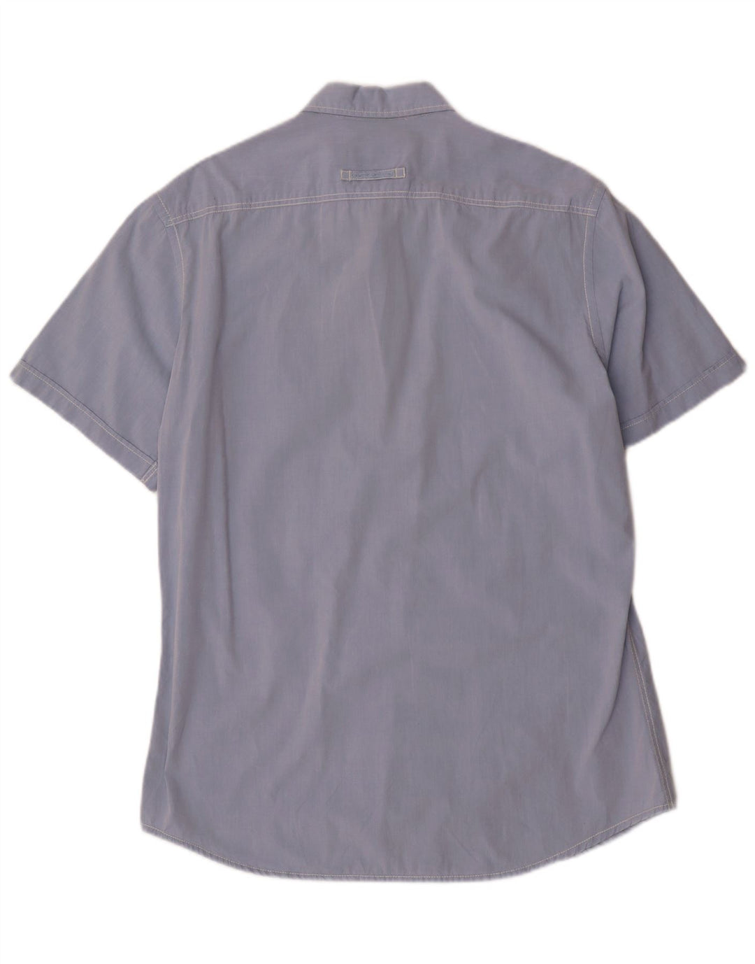 Camel Active Camisa masculina de manga curta grande azul