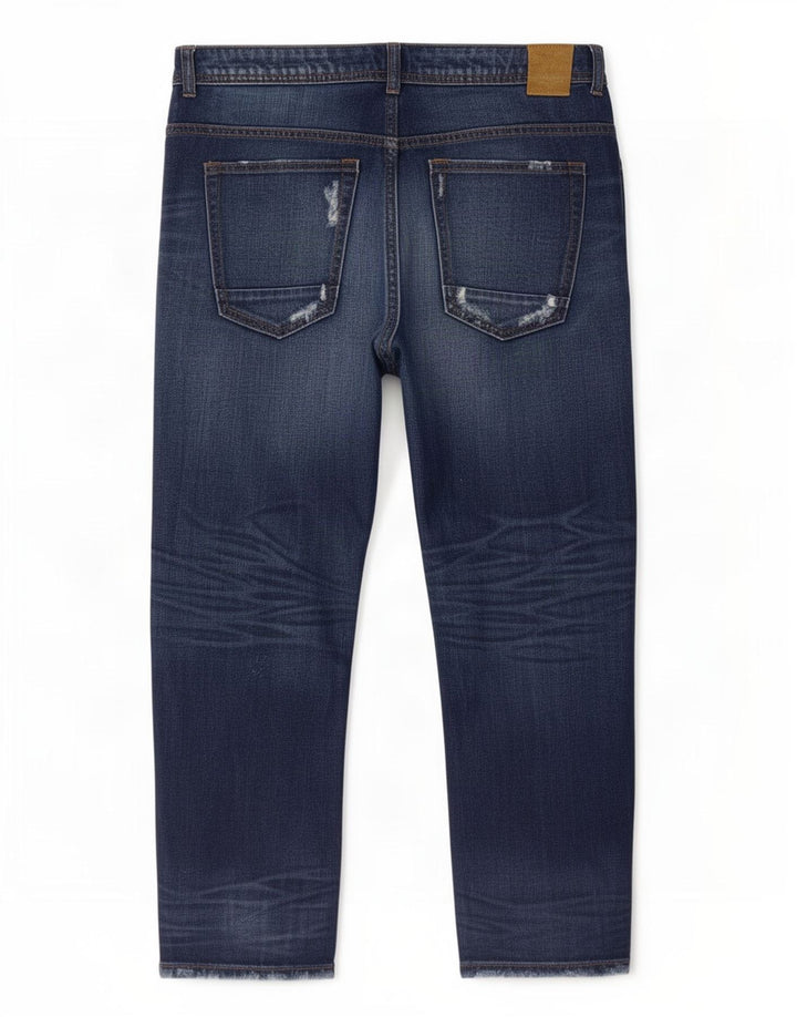 Zara Jeans feminino cortado desgastado EU 40 médio W30 L26 azul