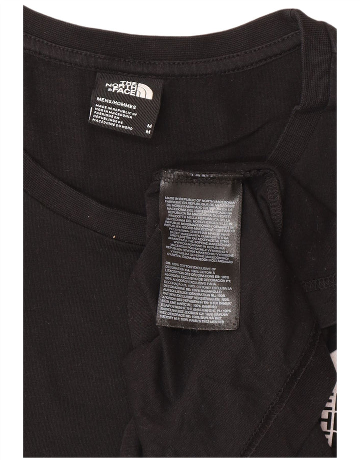Camiseta gráfica masculina The North Face Top médio algodão preto