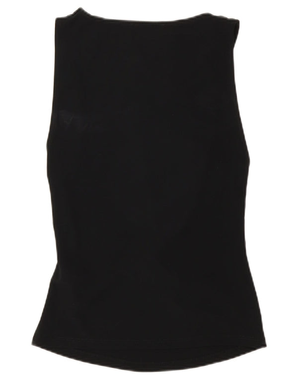 Zara Womens Sleeveless Blouse Top UK 12 Medium Black Polyester
