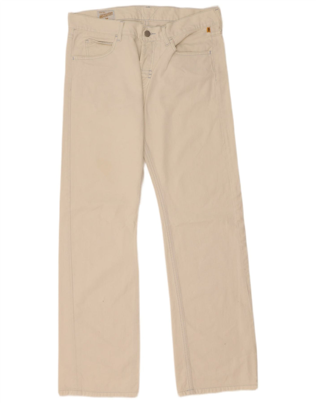 Meltin' Pot Jeans reto masculino W32 L33 branco