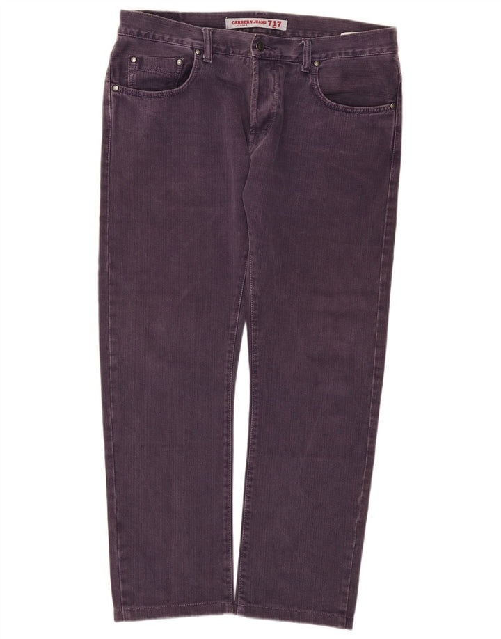 Carrera Mens Straight Jeans W36 L29 Roxo Algodão