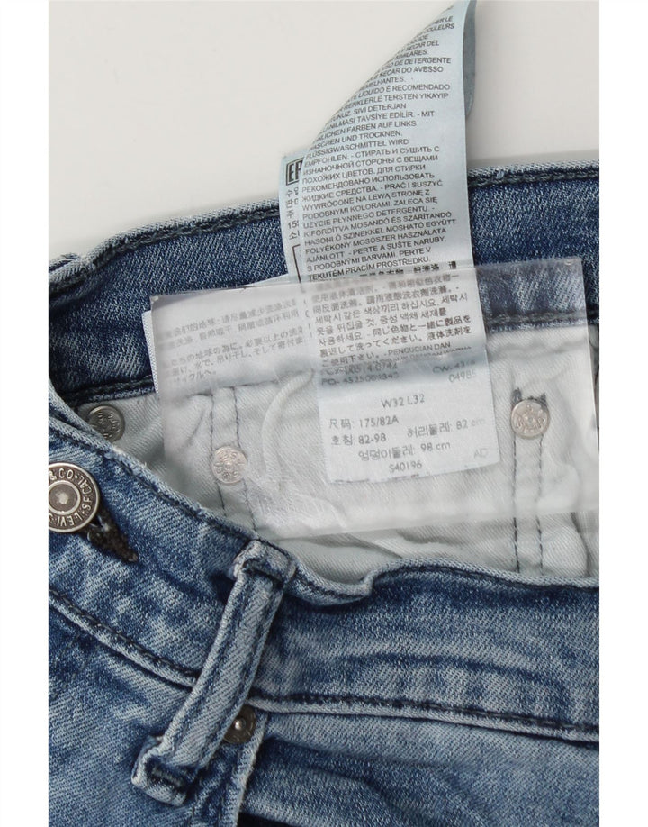 Levi's Masculino 511 Slim Jeans W32 L32 Azul Algodão