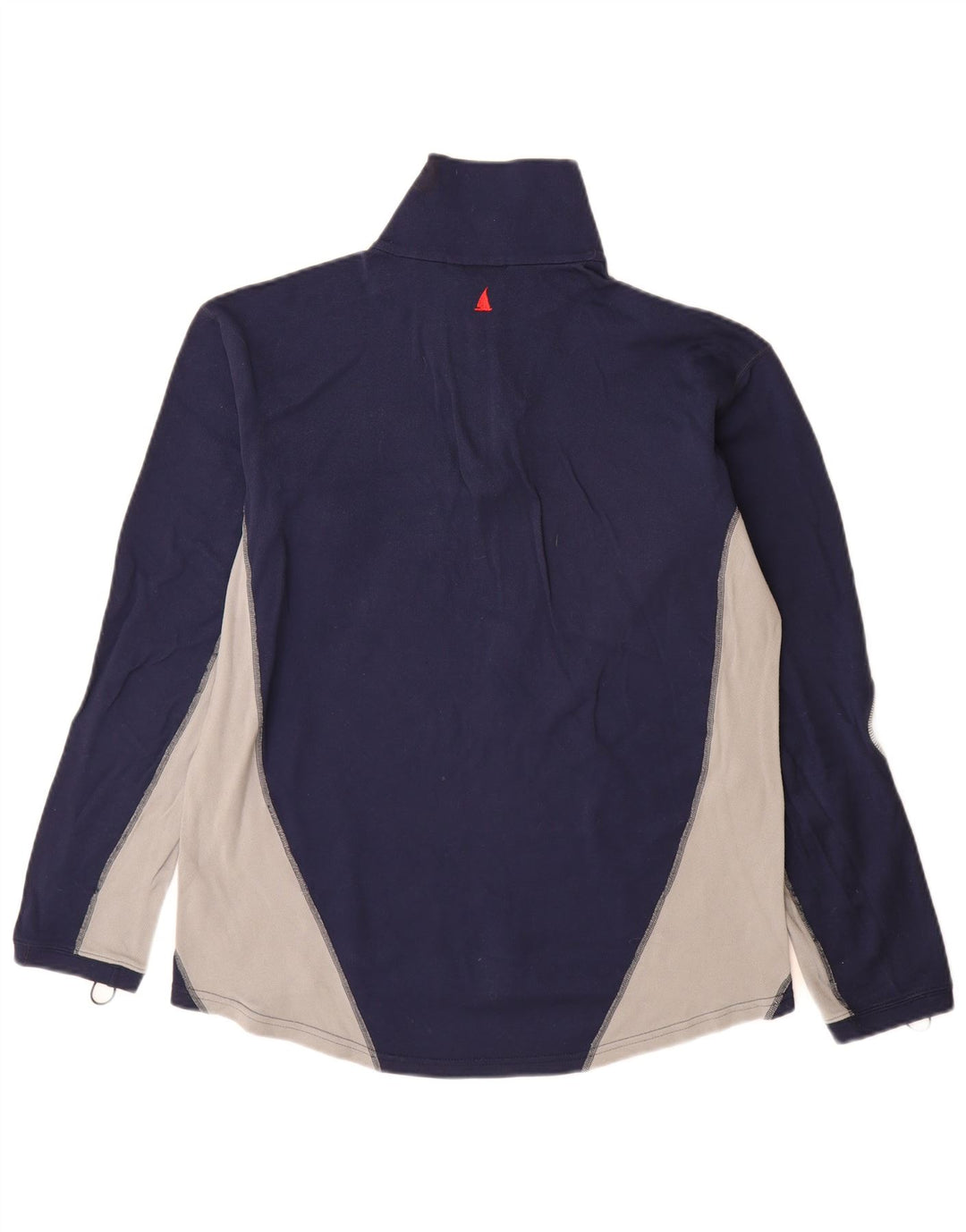 Musto Mens Zip Neck Pulôver Treino Top Grande Colourblock Azul Marinho