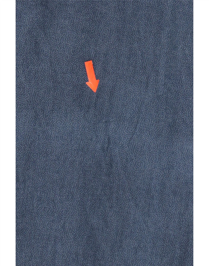 Camisa masculina BOOGIE Milano grande algodão manchado azul marinho