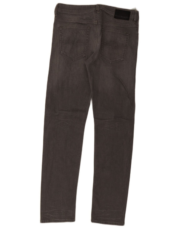 Diesel Mens Buster Regular Slim Tapered Jeans W33 L32 Algodão Cinza