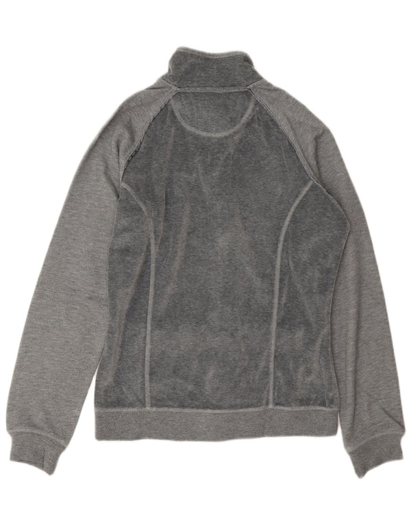 Jaqueta feminina Champion Heritage Fit Velour Tracksuit UK 14 cinza médio