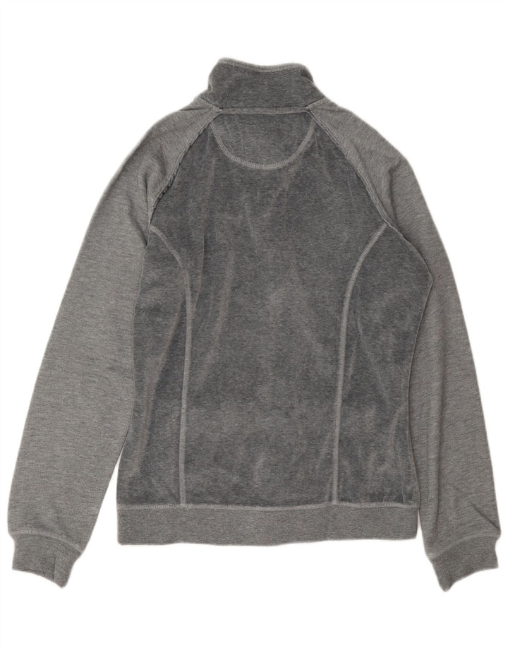 Jaqueta feminina Champion Heritage Fit Velour Tracksuit UK 14 cinza médio