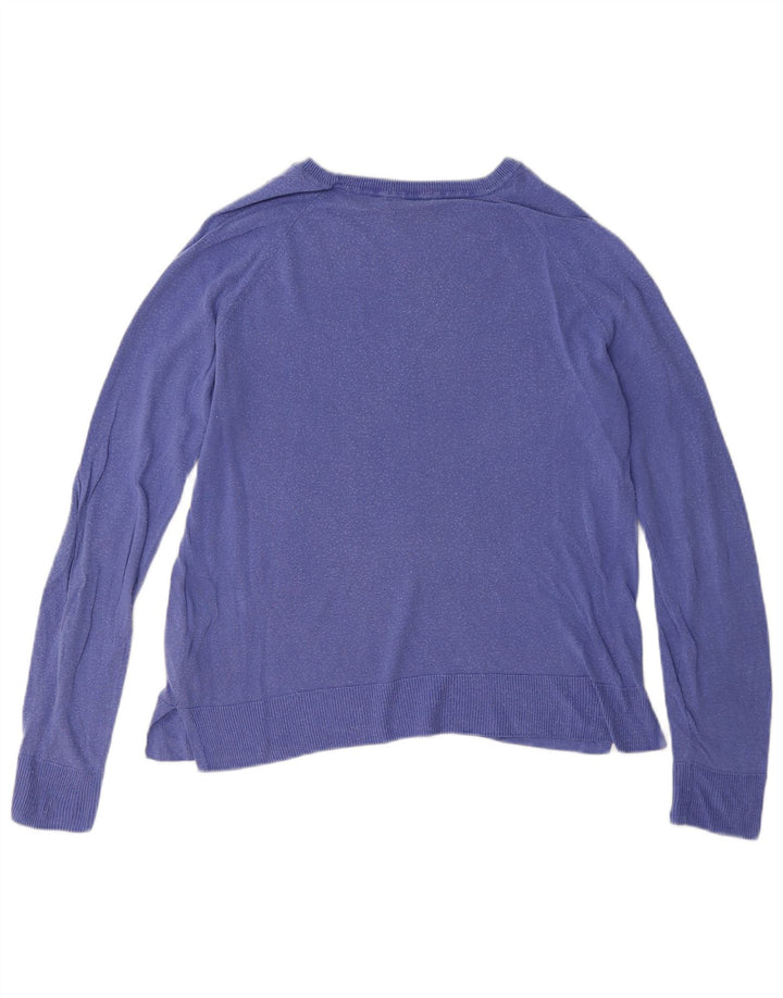 Blusa oversized feminina Massimo Dutti UK 6 XS azul marinho Lyocell