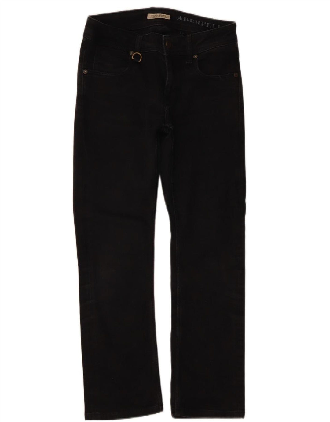 Jeans retos femininos Burberry W26 L25 algodão preto