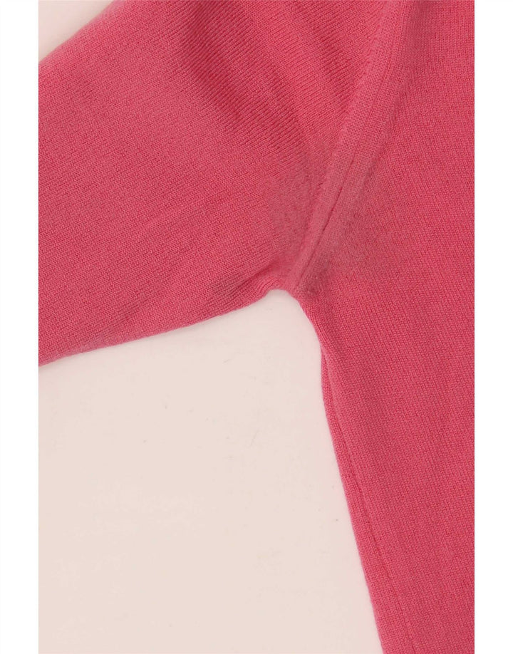 Suéter feminino Fred Perry com decote em V Reino Unido 12 rosa médio