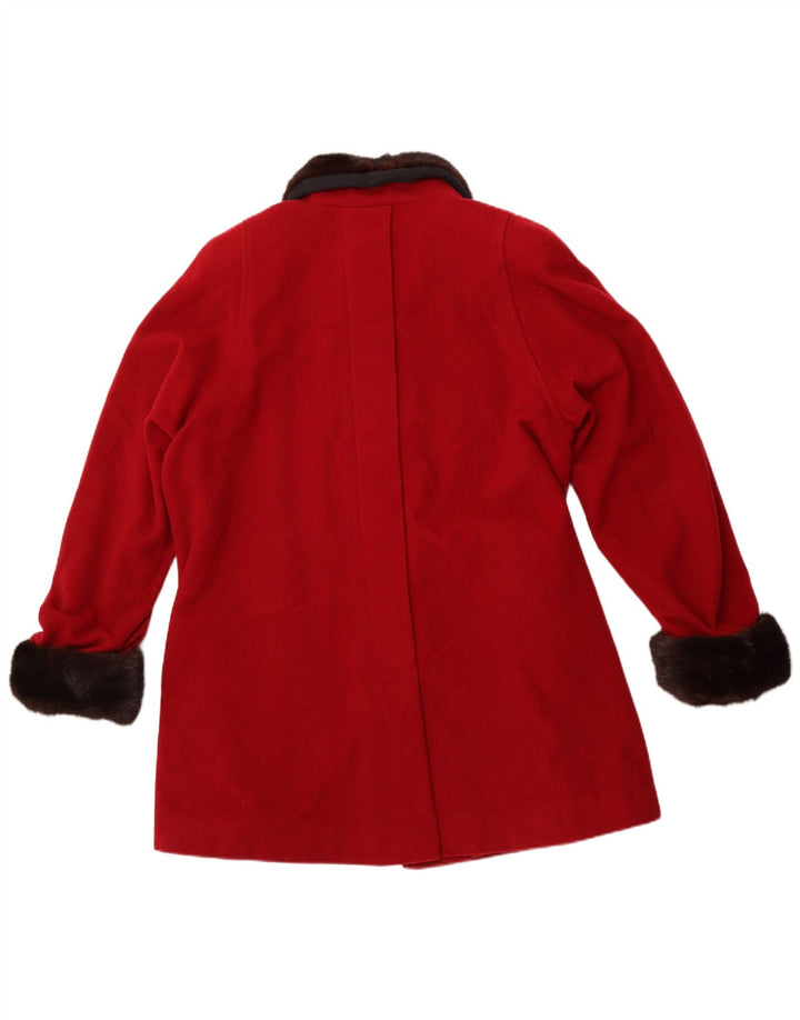 Sobretudo feminino SILVIA IT 44 lã colorblock vermelho médio