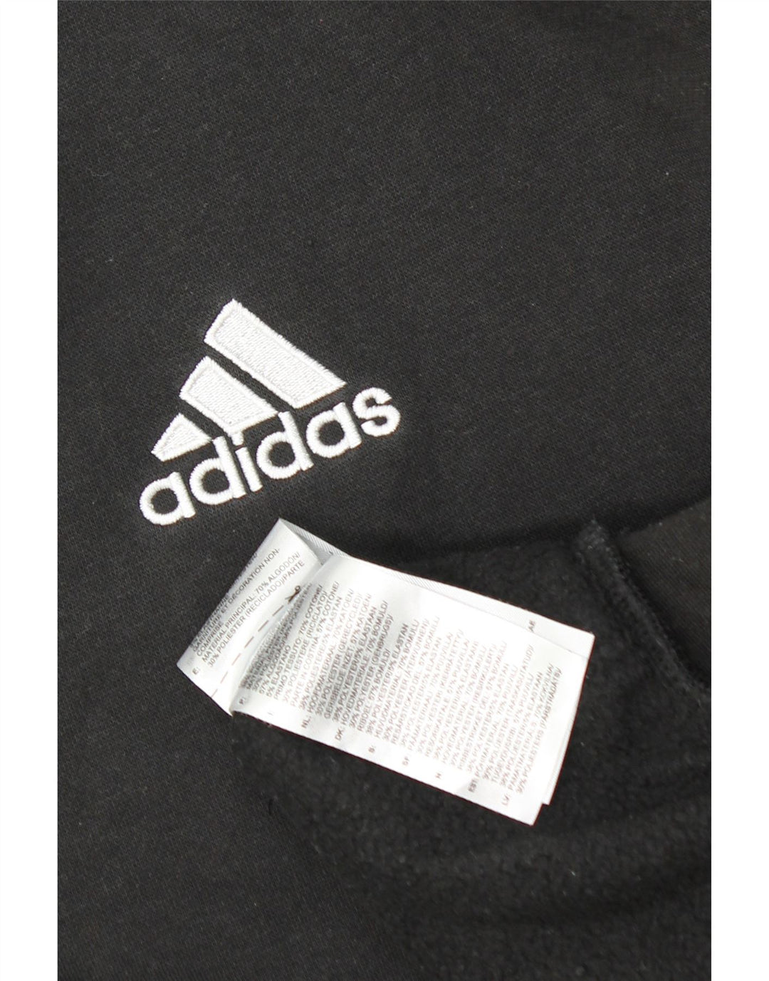 Adidas Mens Moletom Jumper XL Algodão Preto