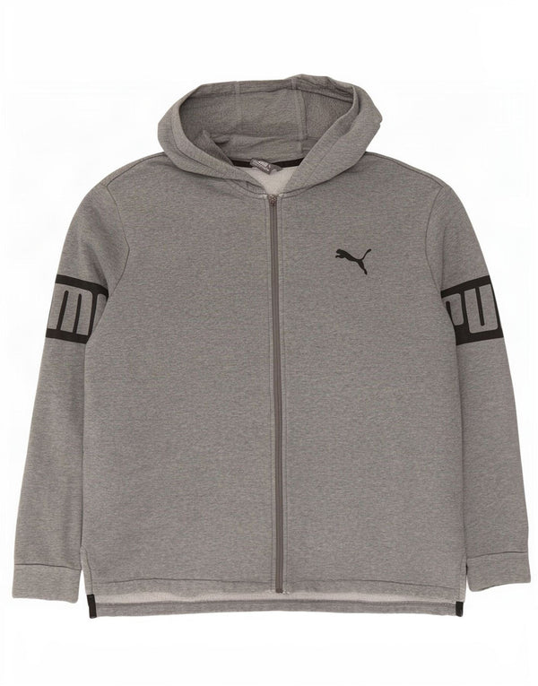 Suéter masculino Puma Graphic Zip com capuz XL algodão cinza