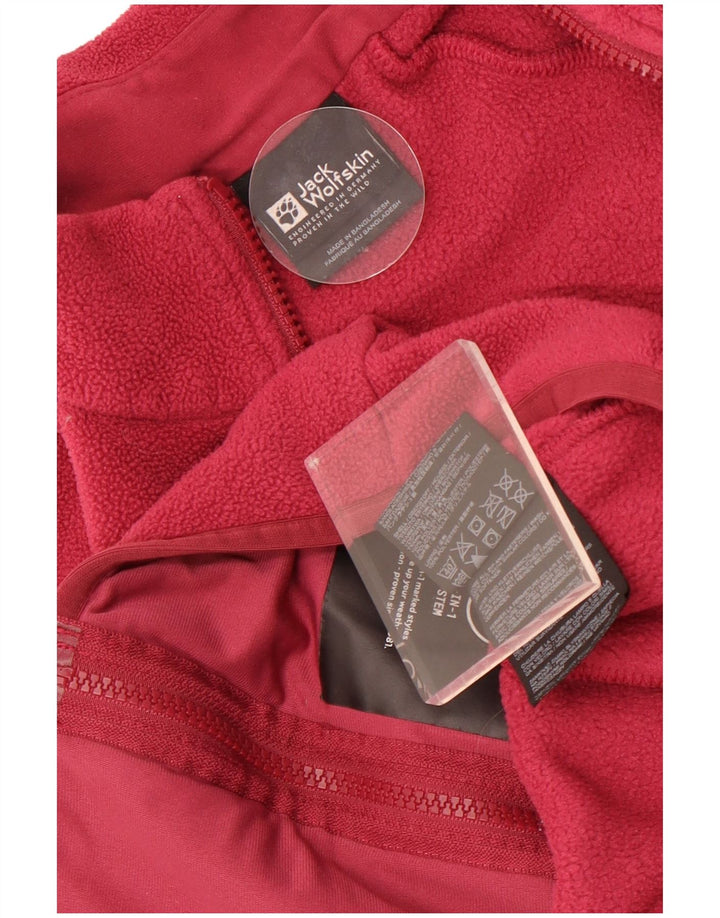 Jaqueta feminina de lã com forro Jack Wolfskin Reino Unido 10 poliéster rosa pequeno