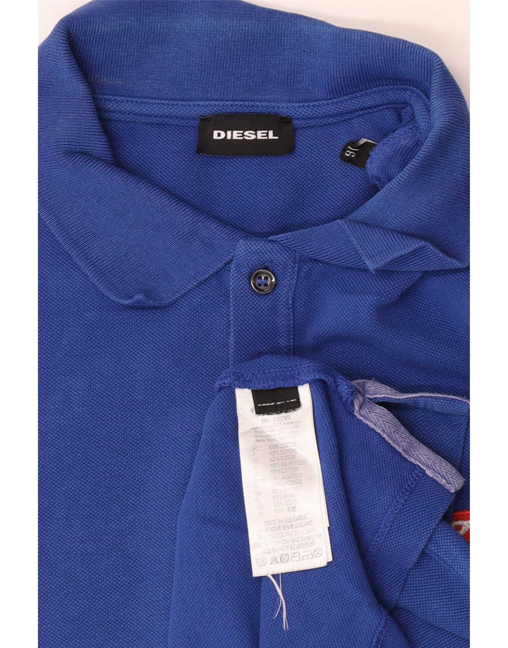 Polo Diesel Menino 15-16 Anos Azul Algodão
