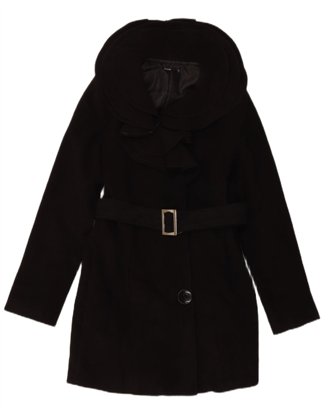 Sobretudo feminino SASCH UK 12 poliéster preto médio