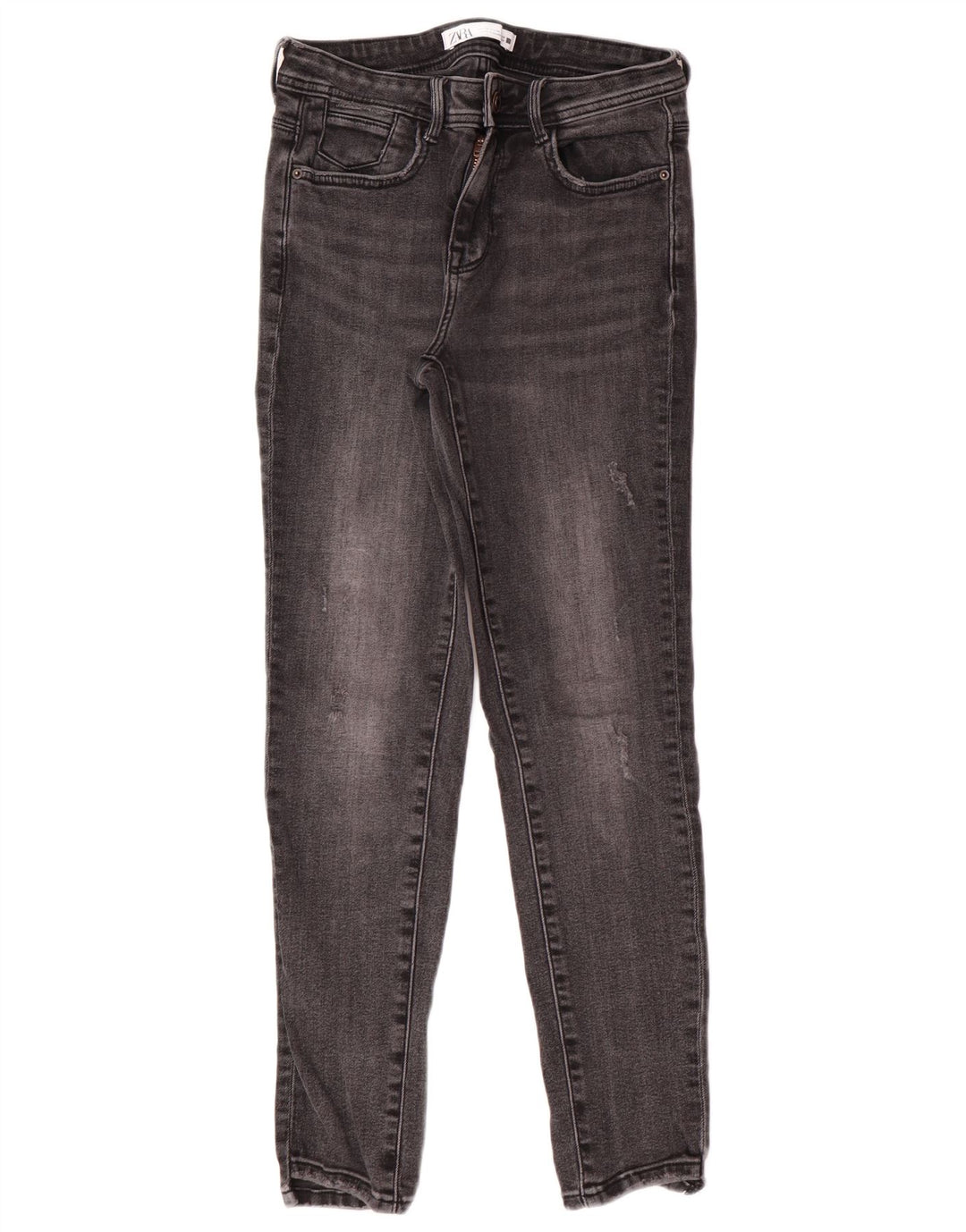 Zara Jeans Skinny Feminino EU 38 Pequeno W28 L27 Cinza Algodão Clássico