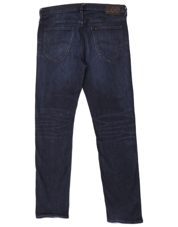 Lee Mens Daren Zip Fly Slim Jeans W34 L34 Azul Algodão