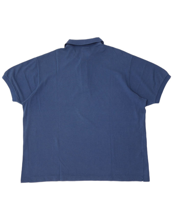 Camisa polo masculina Lacoste tamanho 9 4XL algodão azul