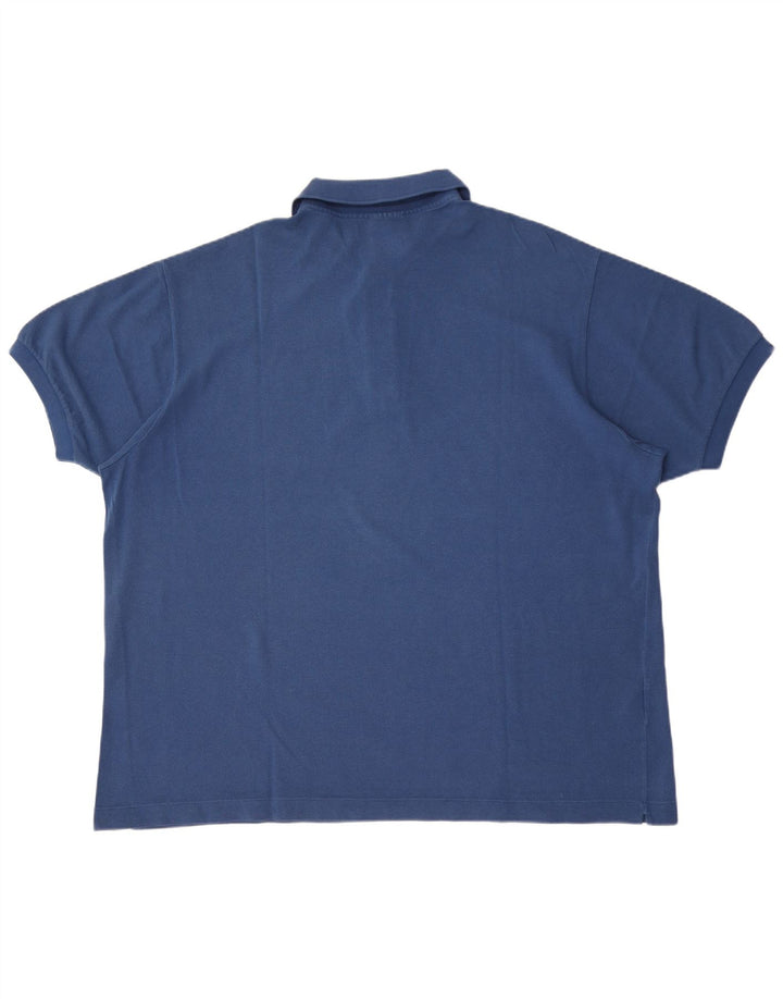 Camisa polo masculina Lacoste tamanho 9 4XL algodão azul