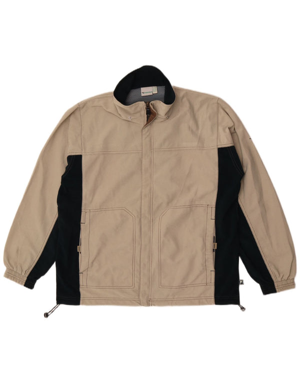 Diadora Mens Tracksuit Top Jacket UK 42 Grande Beige Colourblock Poliéster