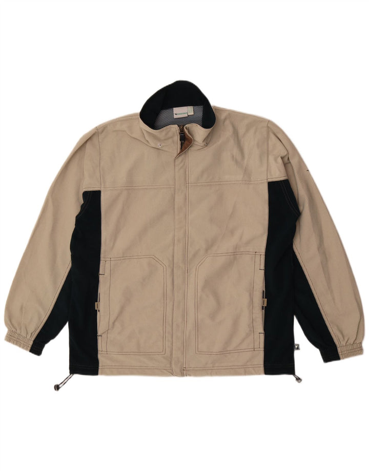 Diadora Mens Tracksuit Top Jacket UK 42 Grande Beige Colourblock Poliéster